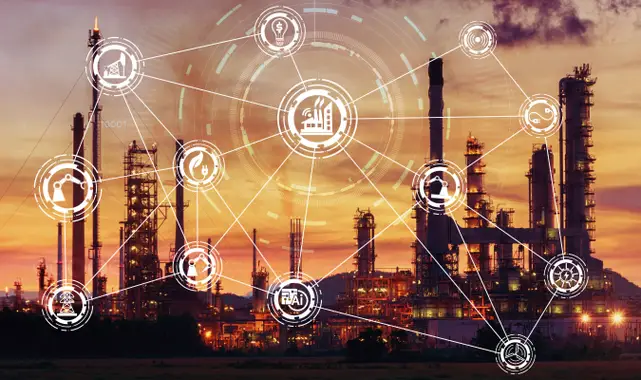 A industrial factory with all production-related activities cybersec and others